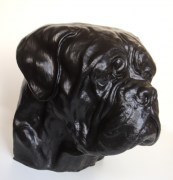 Urn Bordeaux dog groot goud zwart 8005